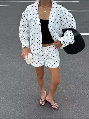 Polka Dot Jacket & Shorts set